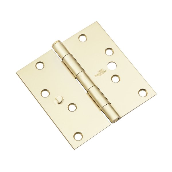 National Hardware 4 in. L Satin Brass Door Hinge , 3PK N830-403